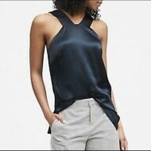 NWT Banana Republic Silk Cutaway Top, Size Small